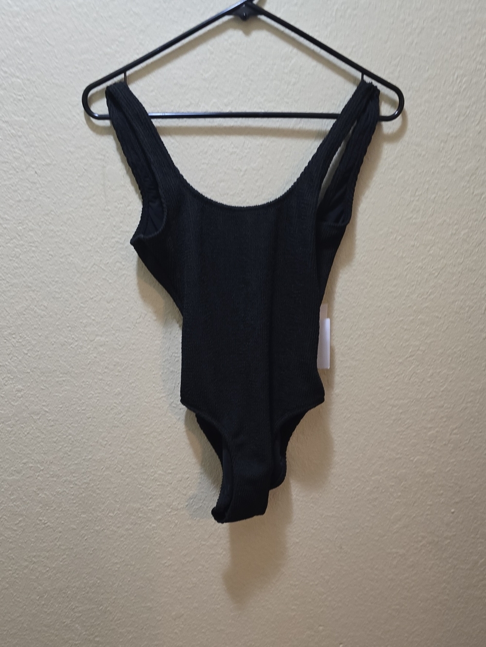 NWT Good American Black Ribbed One-Piece Swimsuit Size XXS/XS